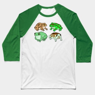 Frog Party Baseball T-Shirt